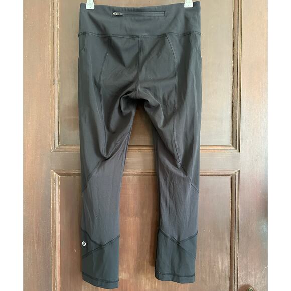 LULULEMON | Black Pace Rival Crop Leggings 22 Luxtreme | Size 4 - Picture 4 of 6